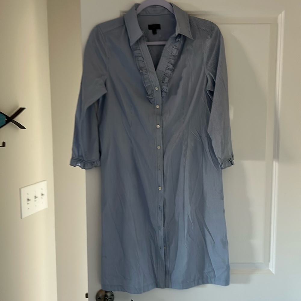Talbots lightweight blue and white thin strip dress. 6P Worn once